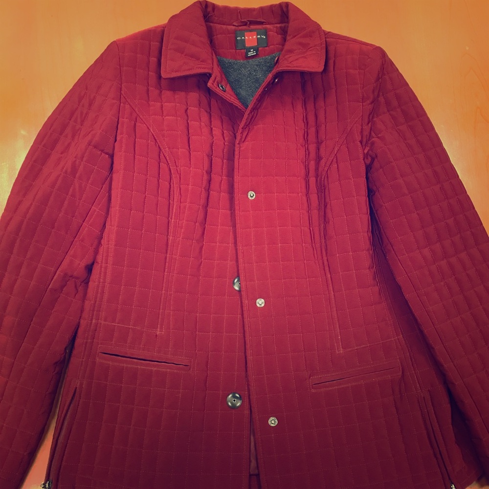 Gallery Red Quilted Coat (M)